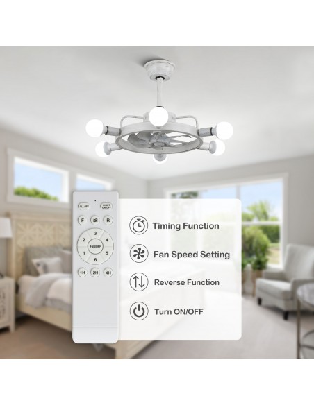Oaks Aura  6-light Sputnik Sphere Ceiling Fan with Lights and Remote Control.