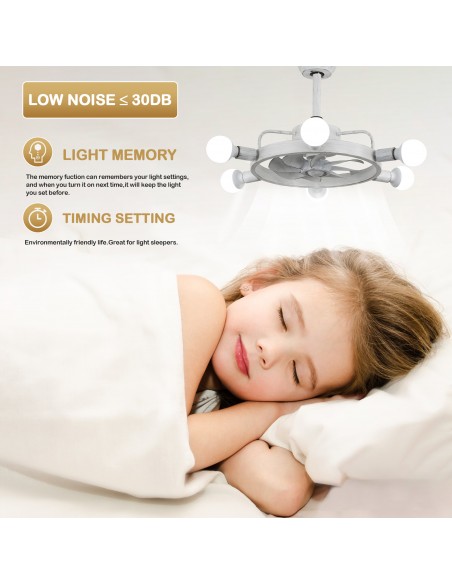 Oaks Aura  6-light Sputnik Sphere Ceiling Fan with Lights and Remote Control.
