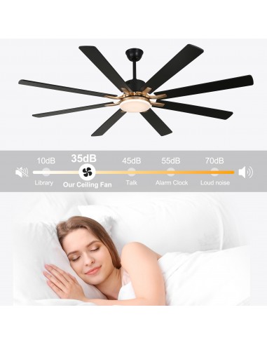 Oaks Aura 72" 8-Blade Reversible...