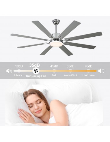 Oaks Aura 72" 8-Blade Reversible...