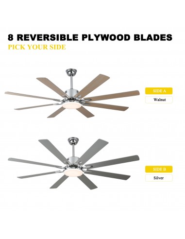 Oaks Aura 72" 8-Blade Reversible...