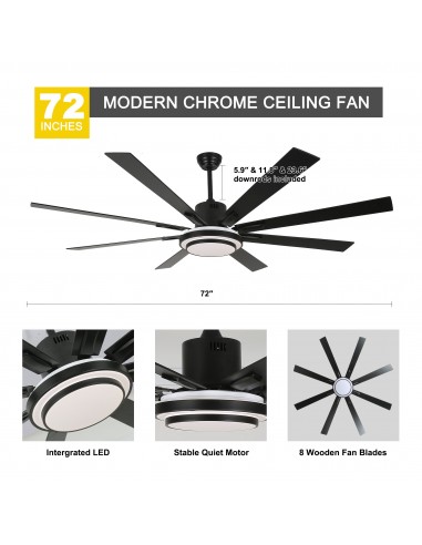 Oaks Aura 72" 6-Blade Reversible...