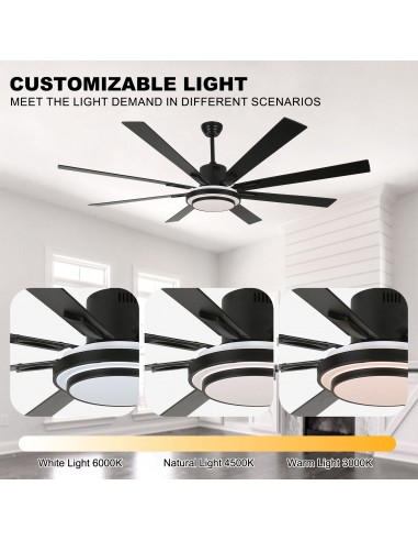 Oaks Aura 72" 6-Blade Reversible...