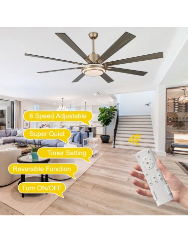 Oaks Aura 72" 6-Blade Reversible...