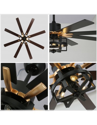 Oaks Aura 65" 8-Blade Reversible...