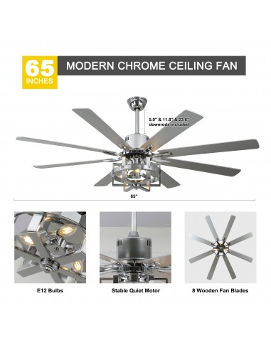 Oaks Aura 65" 8-Blade Reversible...