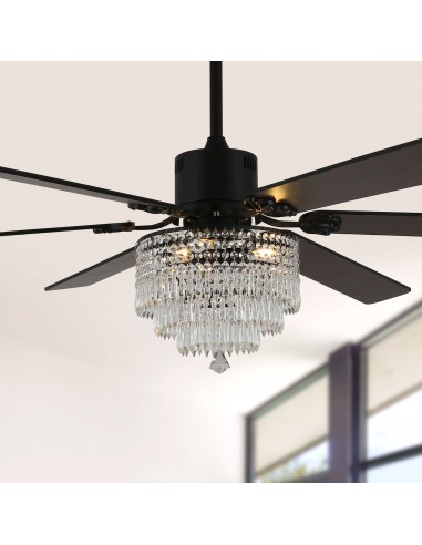 Oaks Aura 65" Smart Black Ceiling Fan...