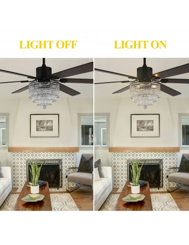 Oaks Aura 65" Smart Black Ceiling Fan...