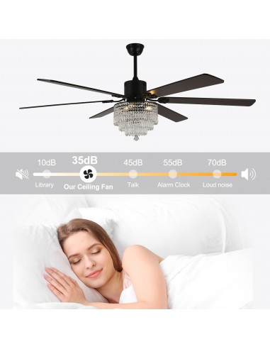 Oaks Aura 65" Smart Black Ceiling Fan...