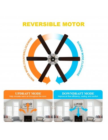 Oaks Aura 65" Smart Black Ceiling Fan...