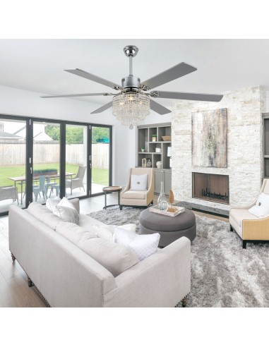 Oaks Aura 65" Smart Black Ceiling Fan...