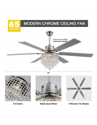 Oaks Aura 65" Smart Black Ceiling Fan...