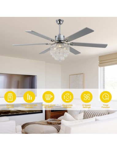 Oaks Aura 65" Smart Black Ceiling Fan...