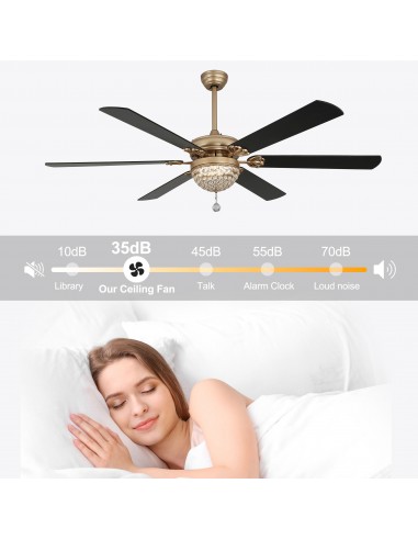 Oaks Aura 65" 6-Blade Ceiling Fan...