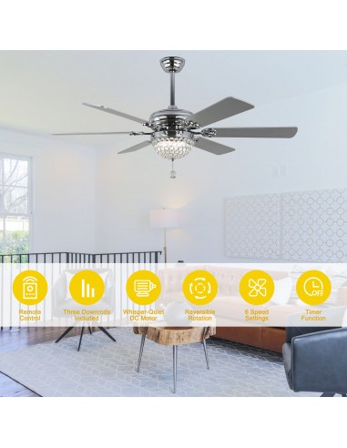 Oaks Aura 65" 6-Blade Ceiling Fan...