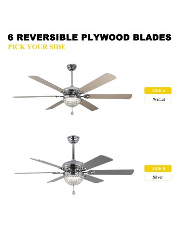 Oaks Aura 65" 6-Blade Ceiling Fan...