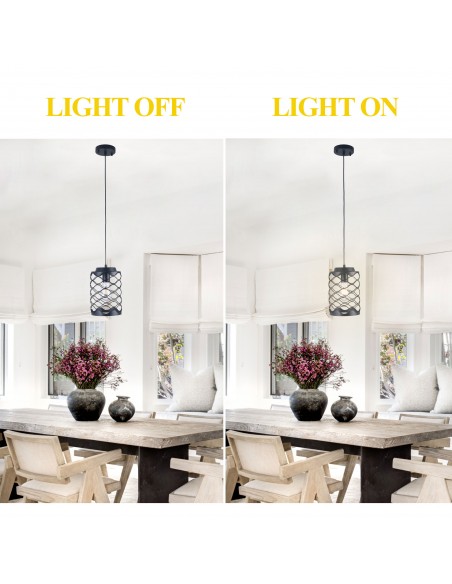 Oaks Aura 1-Light Kitchen Island Pendant with Metal Accents