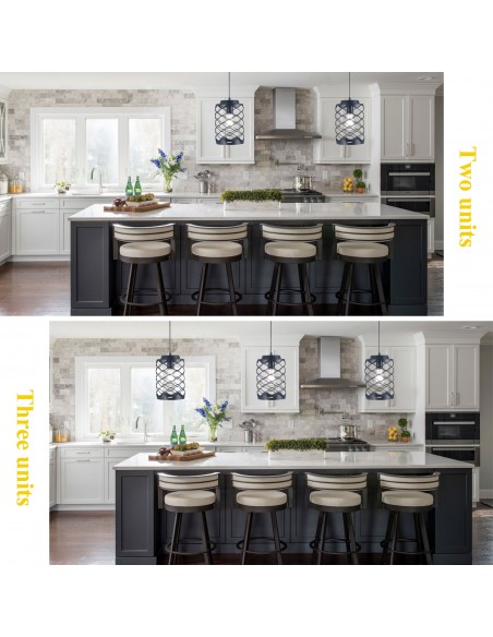 Oaks Aura 1-Light Kitchen Island Pendant with Metal Accents