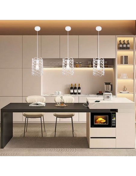 Oaks Aura 1-Light Kitchen Island Pendant with Metal Accents