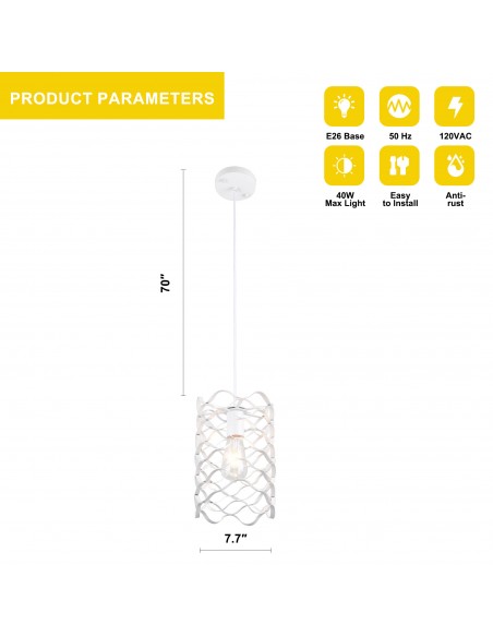 Oaks Aura 1-Light Kitchen Island Pendant with Metal Accents