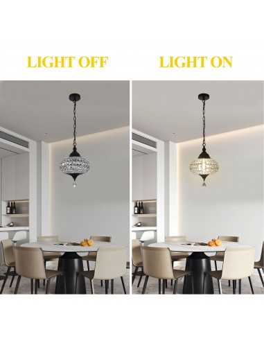 Oaks Aura 11" 1-Light Crystal Pendant...