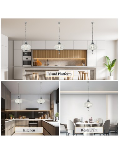 Oaks Aura 11" 1-Light Crystal Pendant...