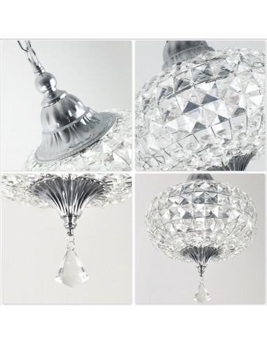 Oaks Aura 11" 1-Light Crystal Pendant...