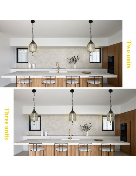 Oaks Aura 7" 1-Light Single Crystal Pendant Light Fixture