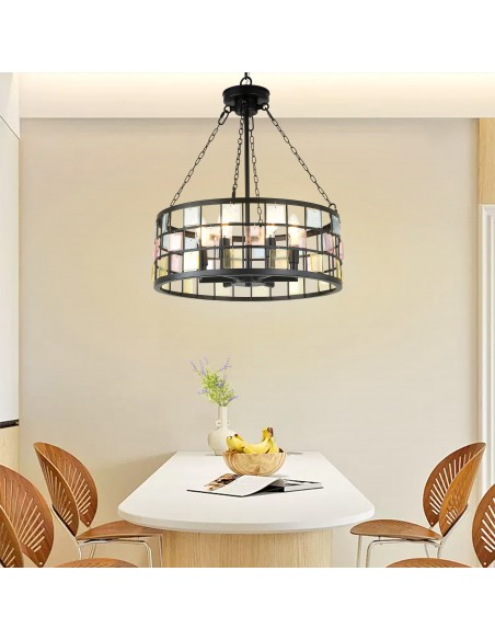 Oaks Aura 17” Vintage Church Style Chandelier Adjuatable Pendant Light Fixture