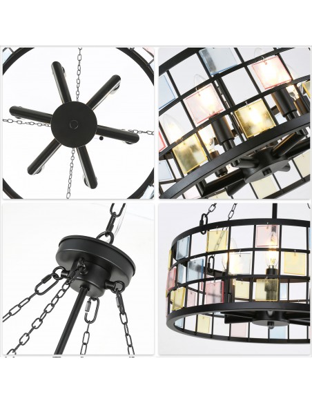 Oaks Aura 17” Vintage Church Style Chandelier Adjuatable Pendant Light Fixture