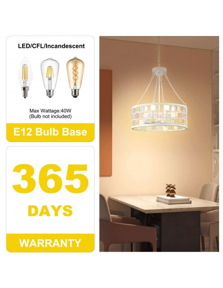 Oaks Aura 17” Vintage Church Style Chandelier Adjuatable Pendant Light Fixture