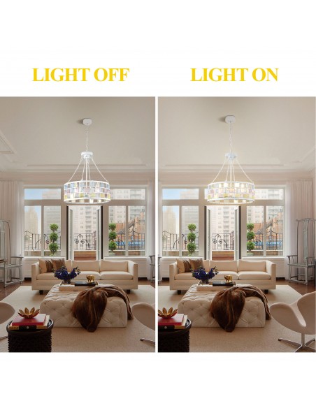 Oaks Aura 17” Vintage Church Style Chandelier Adjuatable Pendant Light Fixture