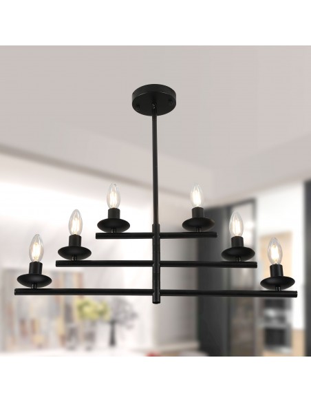 Oaks Aura 26” 6-Light Contemporary DIY Shape Pendant Light Fixture