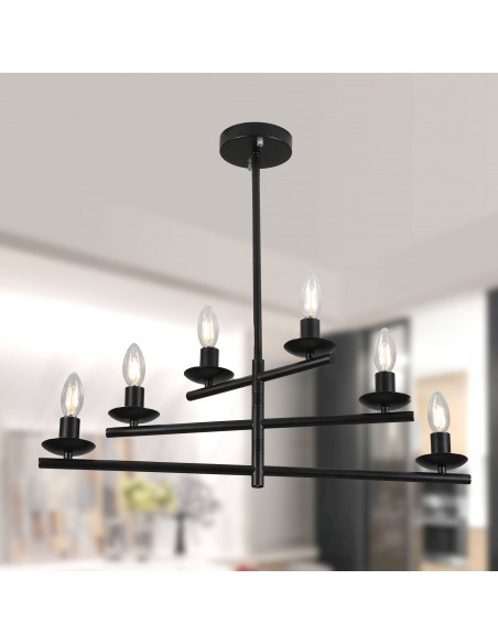 Oaks Aura 26” 6-Light Contemporary DIY Shape Pendant Light Fixture