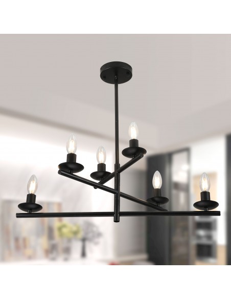 Oaks Aura 26” 6-Light Contemporary DIY Shape Pendant Light Fixture