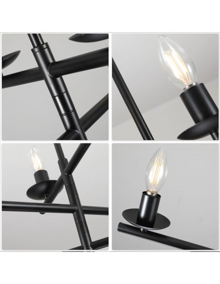 Oaks Aura 26” 6-Light Contemporary DIY Shape Pendant Light Fixture