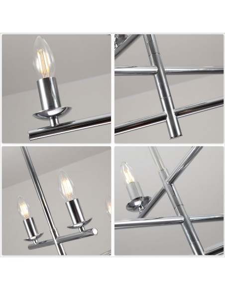 Oaks Aura 26” 6-Light Contemporary DIY Shape Pendant Light Fixture