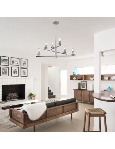 Oaks Aura 26” 6-Light Contemporary...