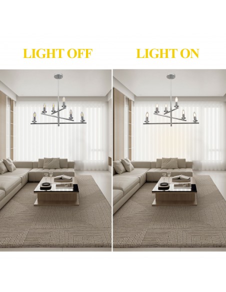 Oaks Aura 26” 6-Light Contemporary DIY Shape Pendant Light Fixture