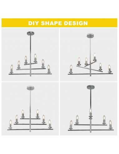 Oaks Aura 26” 6-Light Contemporary...