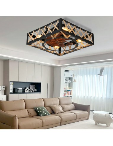 Oaks Aura 18” 8-Blade Rustic Flush...