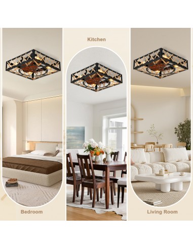 Oaks Aura 18” 8-Blade Rustic Flush...