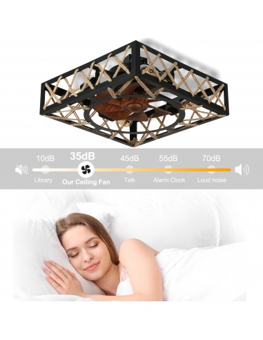 Oaks Aura 18” 8-Blade Rustic Flush...