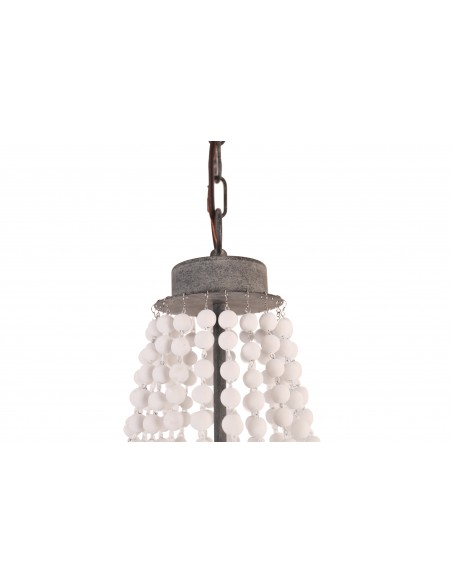 Oaks Aura Modern Bohemia 4-Light Wood Ceiling Light Farmhouse Beaded Wood Chandelier