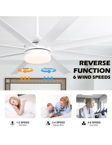 Oaks Aura 65" Large Smart Ceiling Fan...