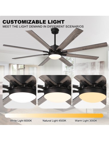 Oaks Aura 72” Large Smart Ceiling Fan...