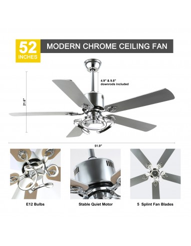 Oaks Aura 52” Reversible 5-Blade...