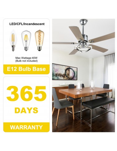 Oaks Aura 52” Reversible 5-Blade...