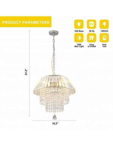 Oaks Aura 16” Crystal Chandelier...