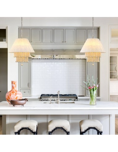 Oaks Aura 21” Wooden Bead Chandelier...